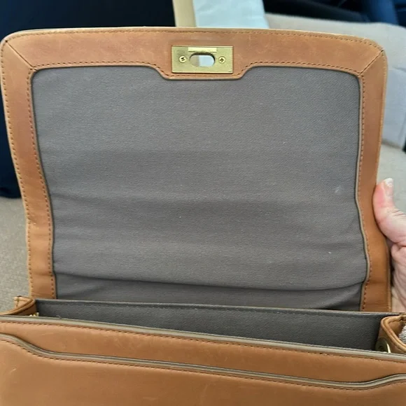 J Crew leather light brown shoulder bag - Picture 8 of 12